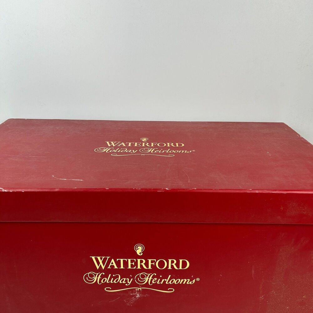 Waterford Holiday Heirlooms Snowy Village Musicians Musical Cookie‎ Jar Mint
